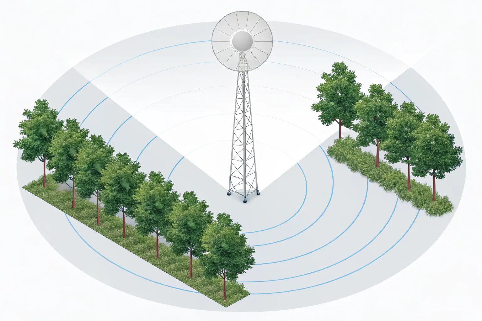 Installer using a spectrum analyzer for channel width selection and antenna alignment
