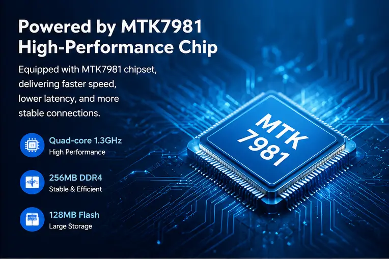 AP3000M MT7981B chipset with 256MB RAM and 16MB Flash