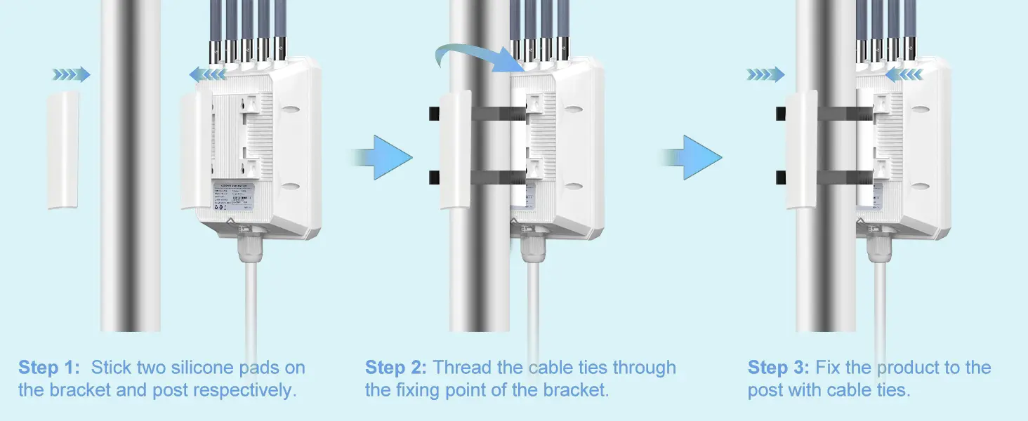 APM6-AX3000 pole installation steps