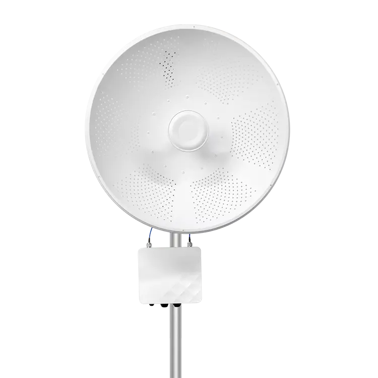 WB5axH6-35 Wi-Fi 6 Outdoor Wireless Bridge, 33dBi Parabolic, 20KM+, SFP, IP67