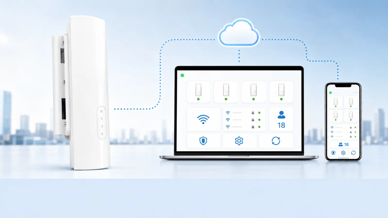 X303 cloud platform management via web dashboard and mobile app