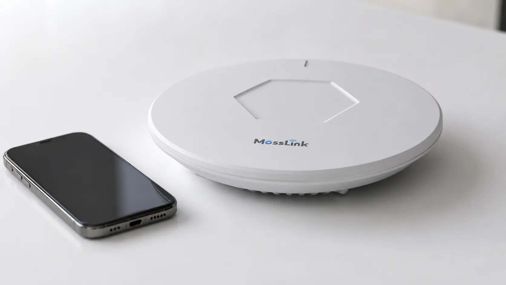 XD3001K slim access point size compared with a smartphone
