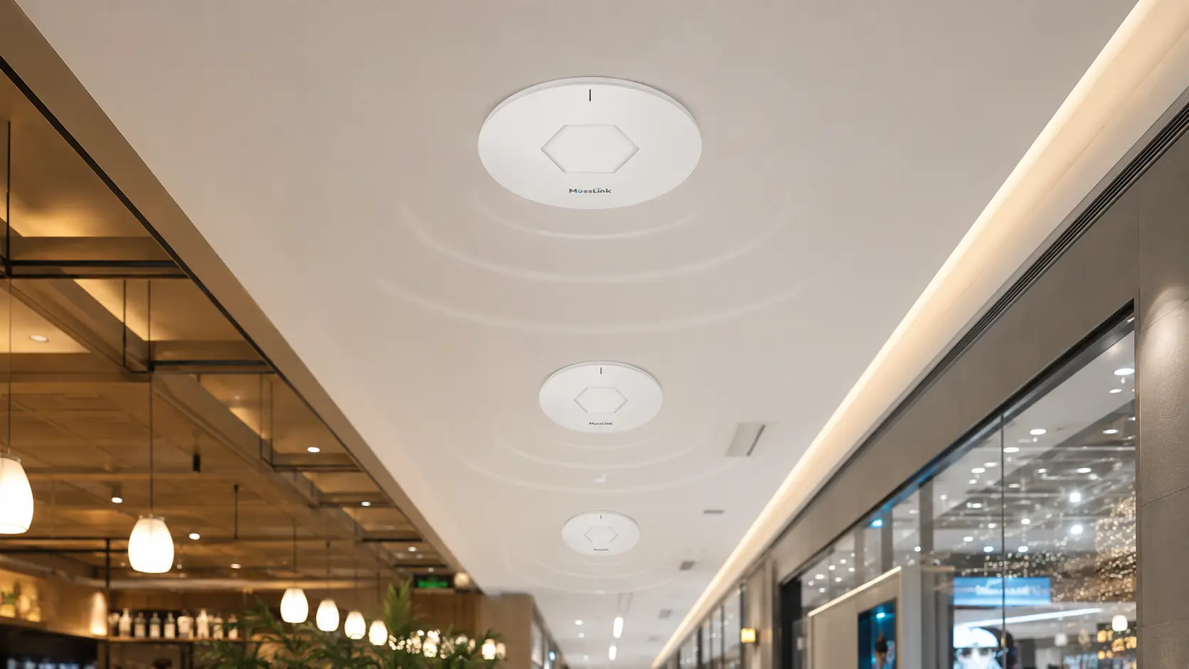 Multiple XD3001K access points providing seamless roaming in a shopping mall